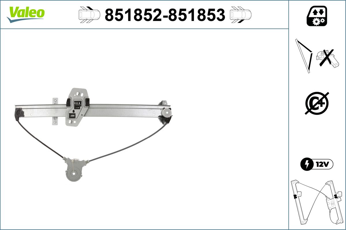 Стеклоподъемник - 851852 VALEO